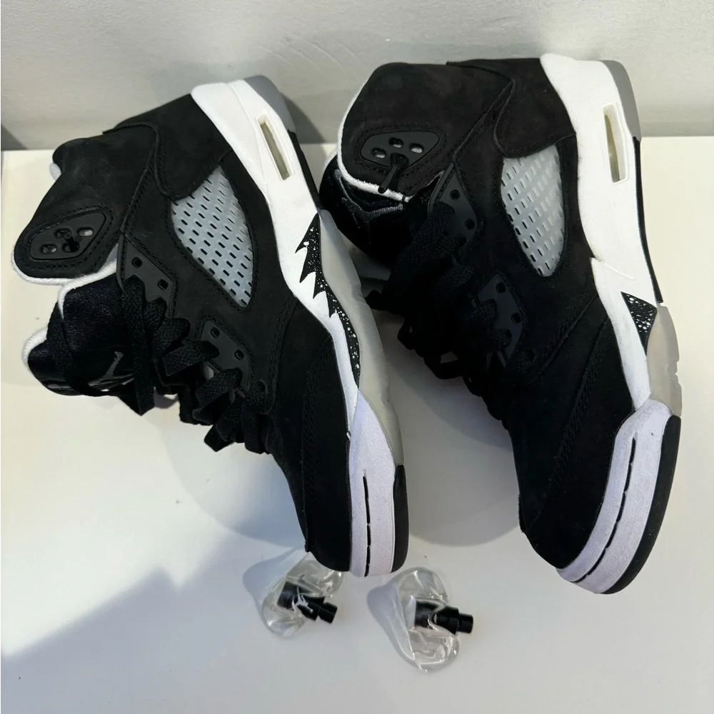 Air Jordan Retro 5 GS Oreo 5Y Moonlight Black/White nike boys - Picture 5 of 7